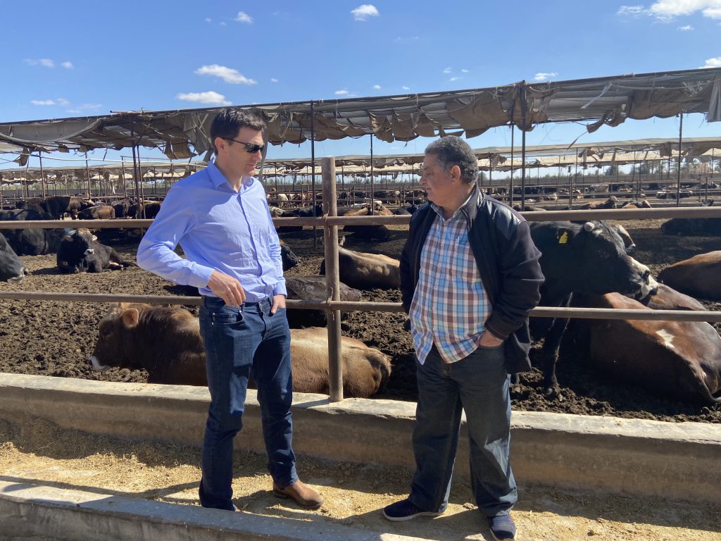 Bord Bia senior meat and livestock sector manager Joe Burke and Dr. Abderaouf Al Gohary