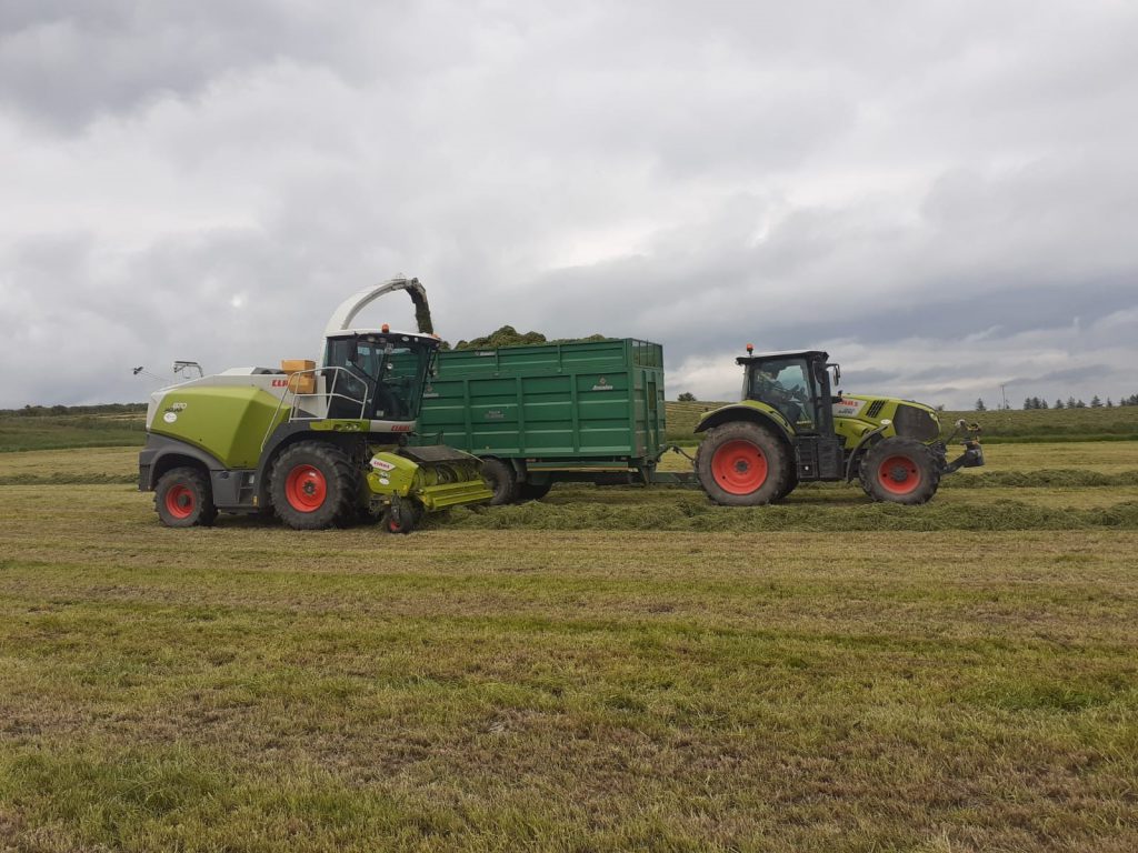Ryan-Ronayne Agri’s Claas harvester in action in Dungourney