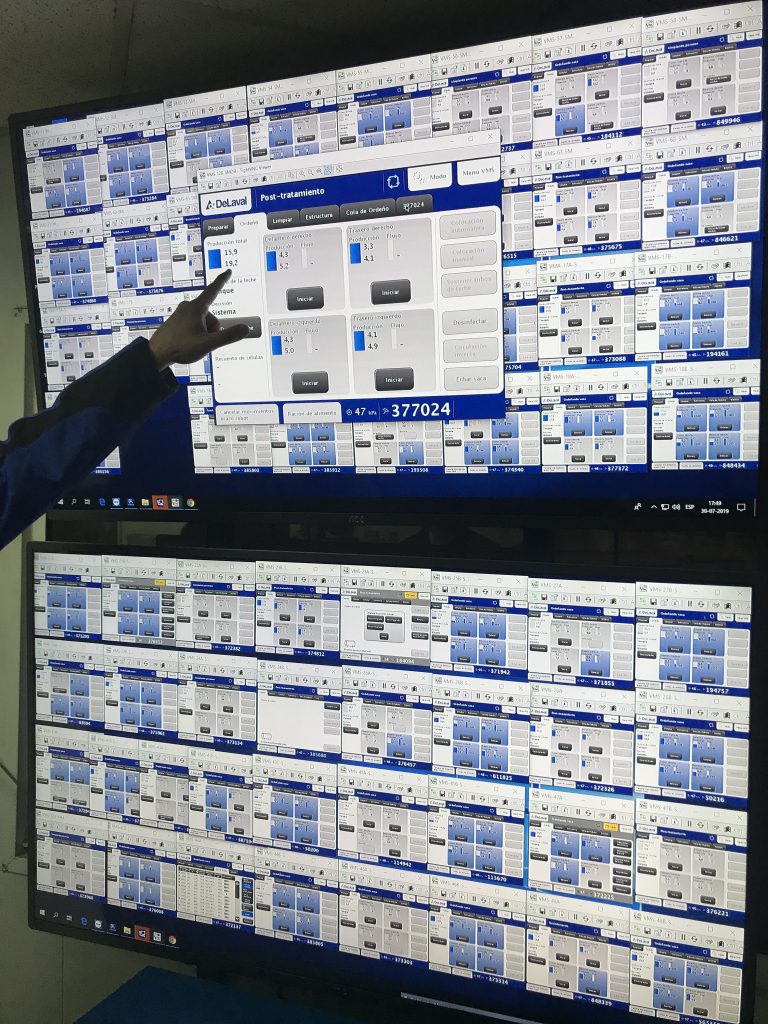 Control central. Data from 65 robots displayed and monitored in the control room