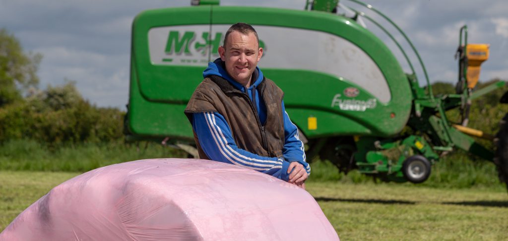 Agri contractor Paddy Foley, a supporter of the #PinkBales initiative