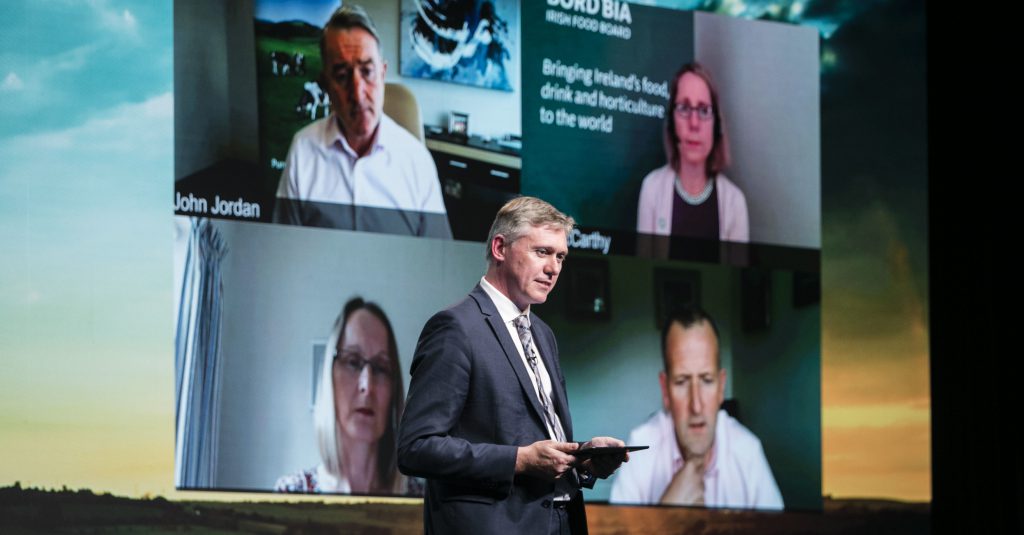 Padraig Brennan during a panel discussion with: Tara McCarthy; John Jordan; Catherine Neilson; and Niall Browne. Image source: Fennell Photography