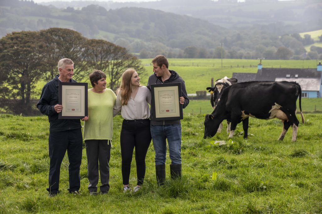 2019 Dairygold Milk Quality Award winners Denis, Nora, Cathy and Michael Lordan