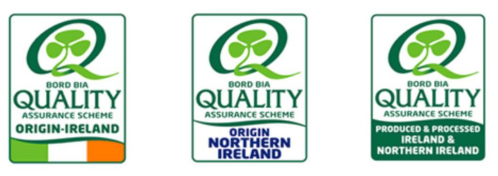Bord Bia logos for produce from Northern Ireland are shown middle and right