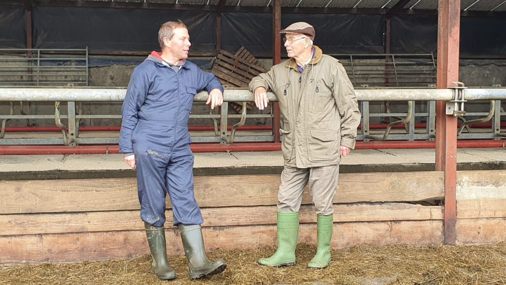 Richard Starrett pictured with his father John