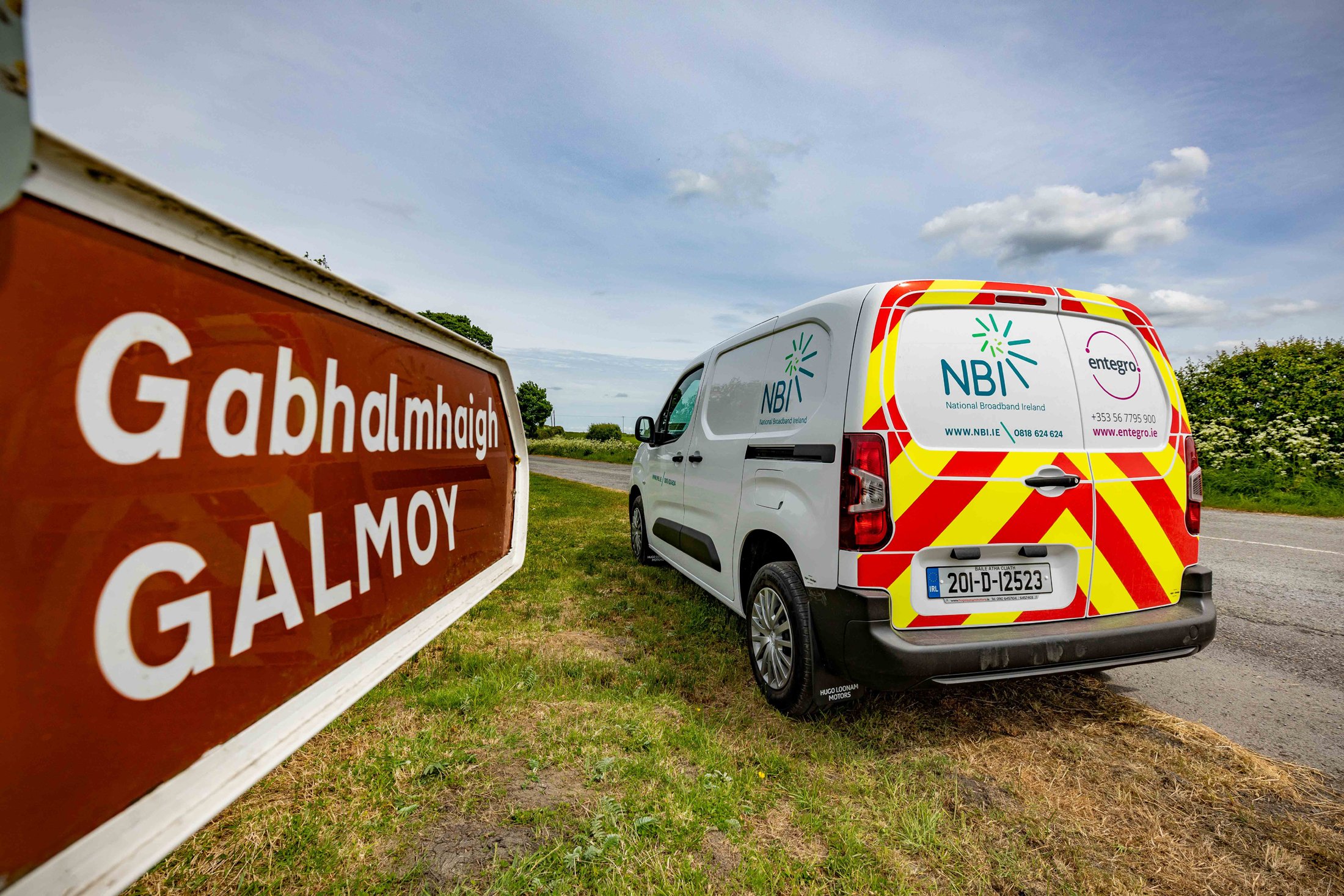 Survey work underway in Galmoy in North Kilkenny by entegro as work progresses on the delivery of the National Broadband Plan