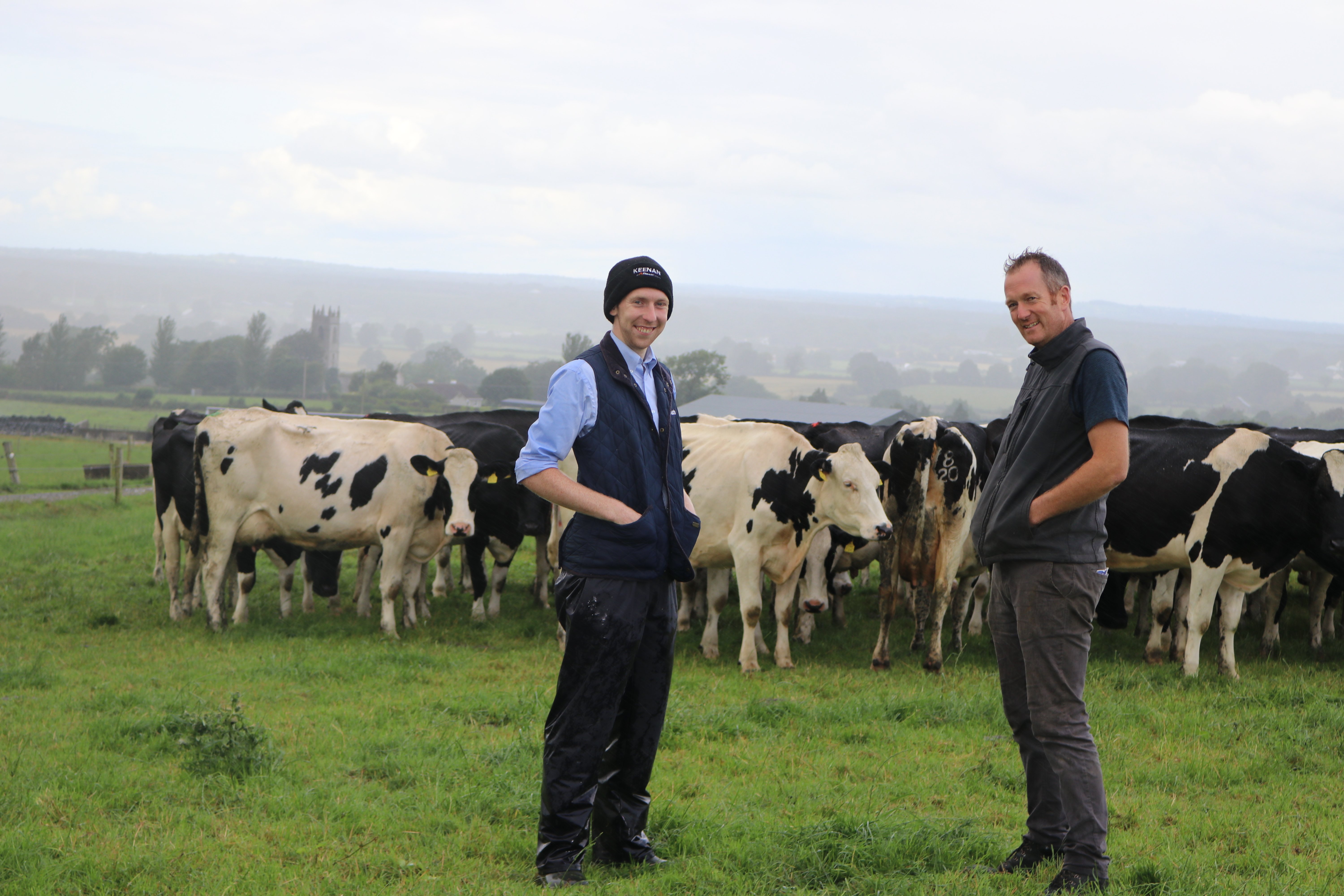Figure 2: InTouch nutritionist Cathal Cassidy, pictured with dairy farmer John Gill