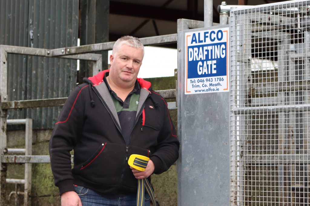 Bill Cleary. Co. Tipperary, beside his Alfco drafter