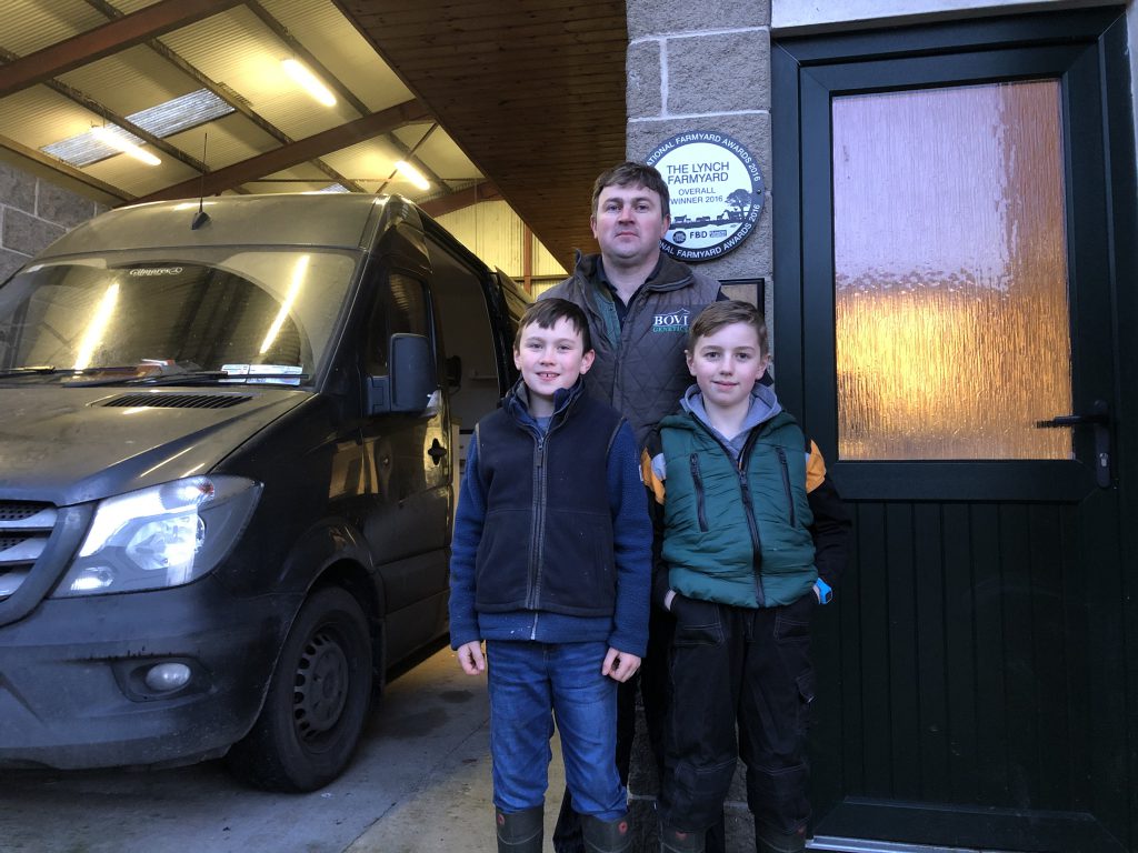 Eddie Lynch, with his son Ben and nephew Darragh