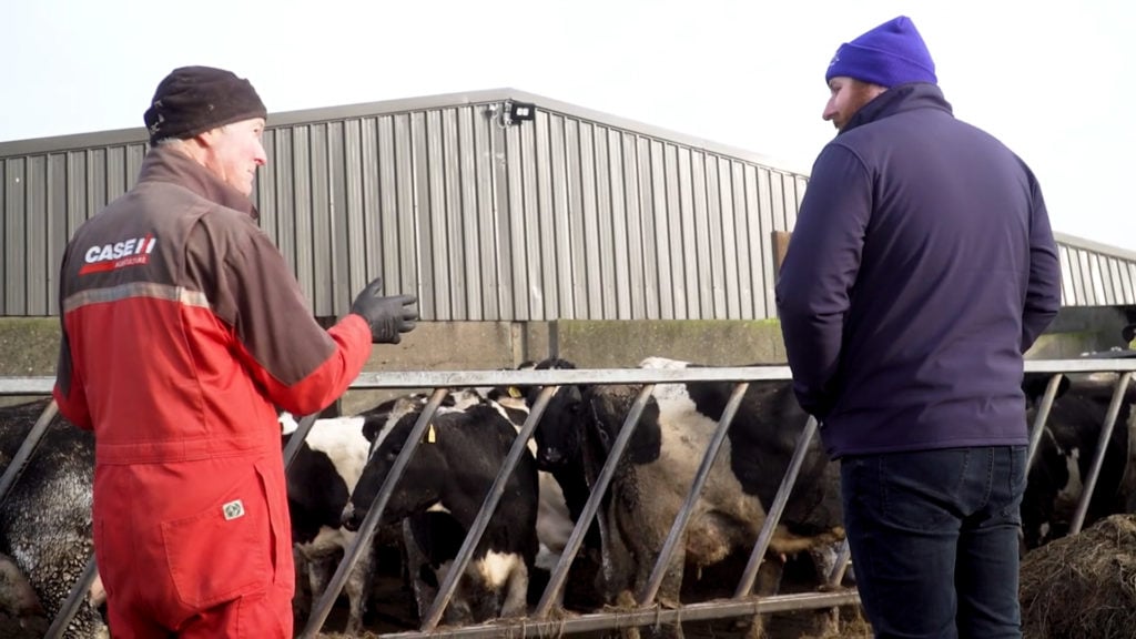Anthony Bett showing George Beattie around his farm in Co. Waterford