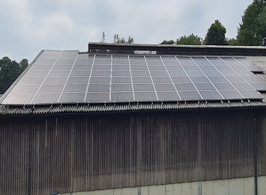 50kwp east-west install on a pig farm in Co. Kildare