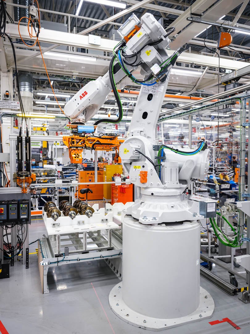 Production by robotic arm is the order of the day on the new line