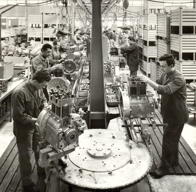 Lombardini production line in 1979