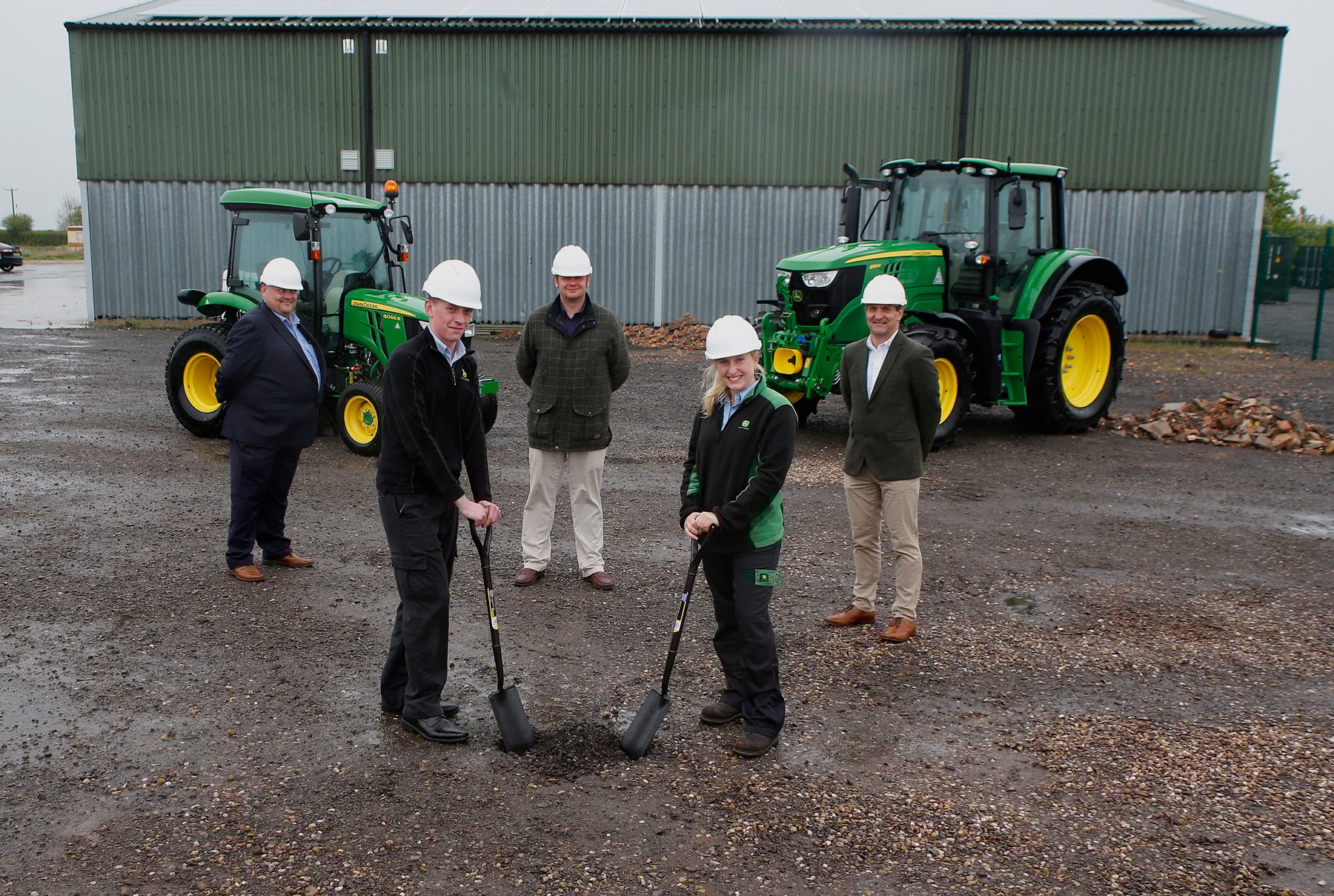 Cutting the turf at the site for the latest training centre