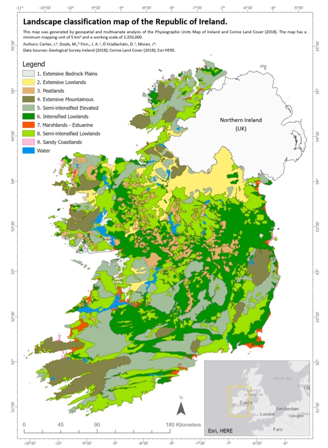 Landscape classification map. Image source: Journal of Environmental Management