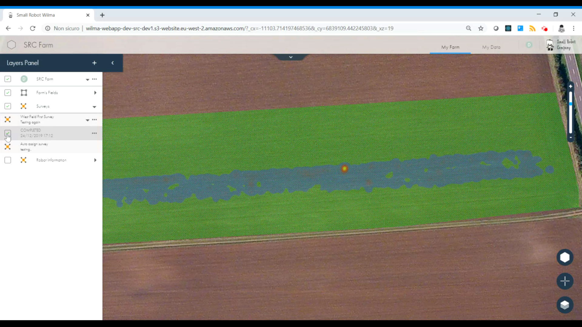 The system is capable of locating individual weeds within a field