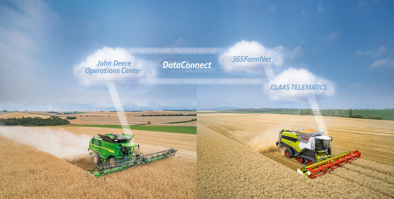 John Deere and Claas have developed their own bespoke data exchange system