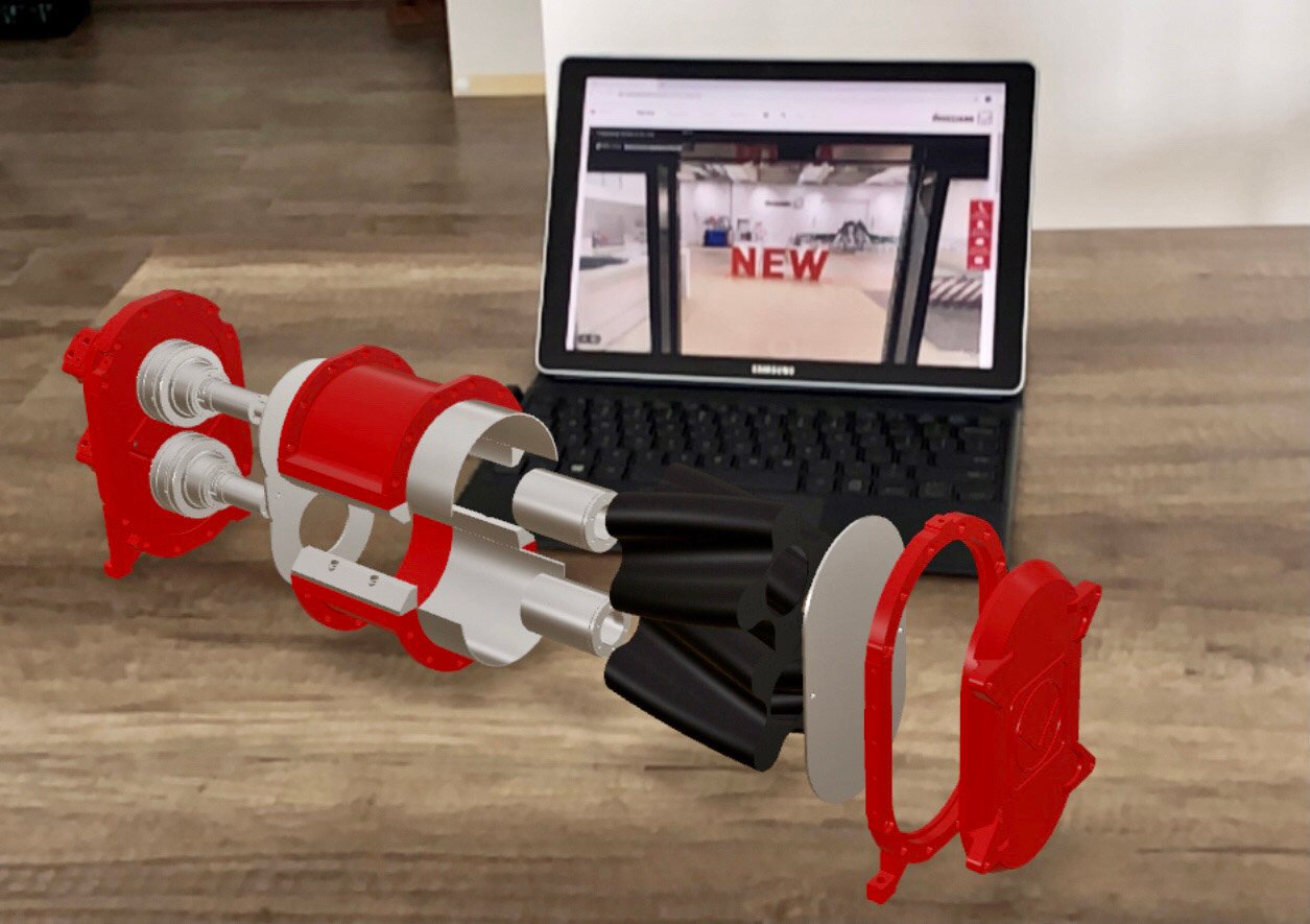 Exploded view of GL pump