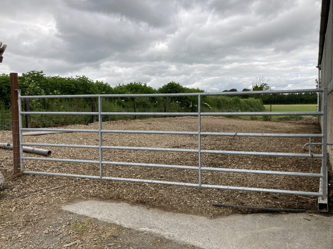 Outdoor creep area newly-born calves have access to while the cows are in the shed