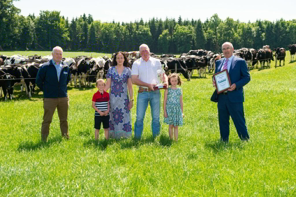 Eugene Fitzpatrick with his wife Deirdre and children Ruth and Conor.