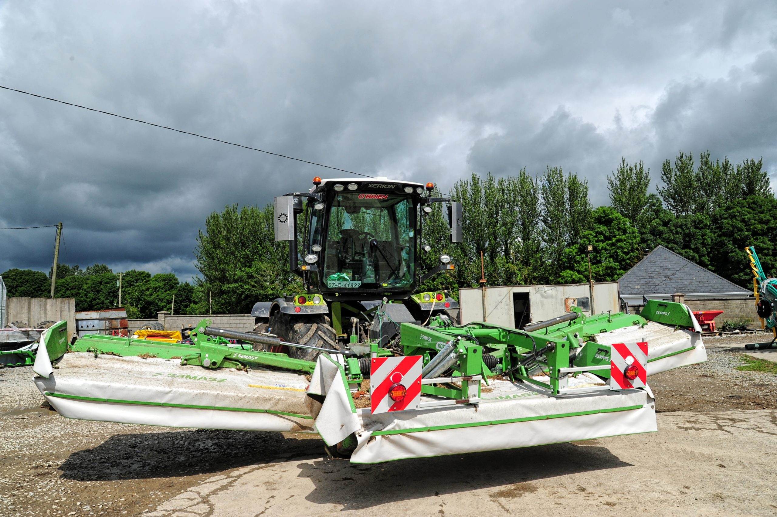 The Claas Xerion is an impressive machine and does the bulk of the mowing at Egmont Agriculture