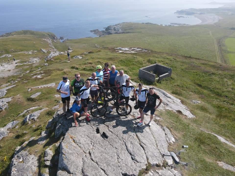 Cyclists enjoying the view at Malin Head