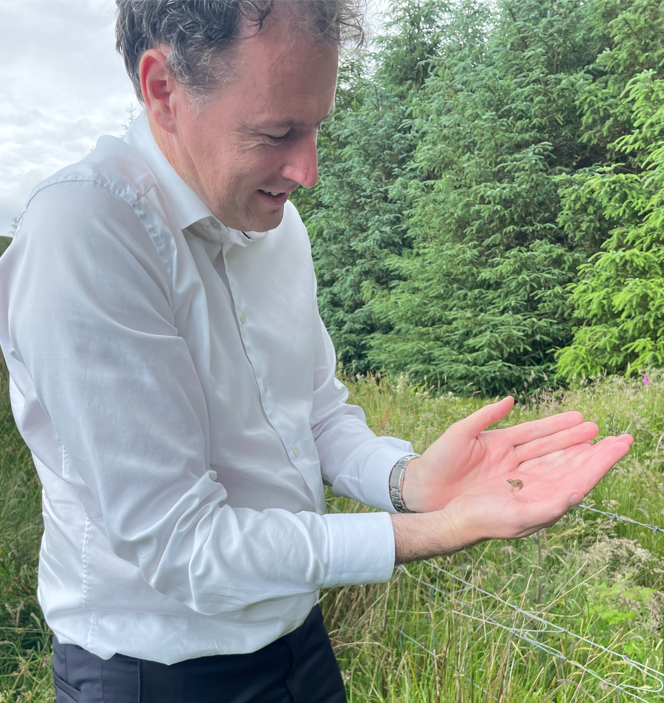 Minister McConalogue meets some of the on-farm wildlife
