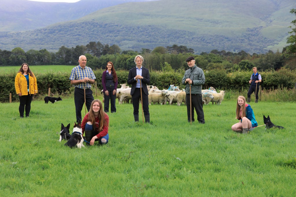 l-r: Aisling O'Sullivan-D'arcy South Kerry Development Partnership; Sean Moriarty, farm manager, Europe Hotel and Resort Haven; Noreen O'Sullivan, Killarney Credit Union; Adrian Steher, managing director, Killarney Hotels, Ltd. (Liebherr); Liam Fleming, farmer; Tom O'Sullivan, chairman local committee and Kayleigh O'Sullivan. Tara Foley in front. Photo: Valerie O'Sullivan