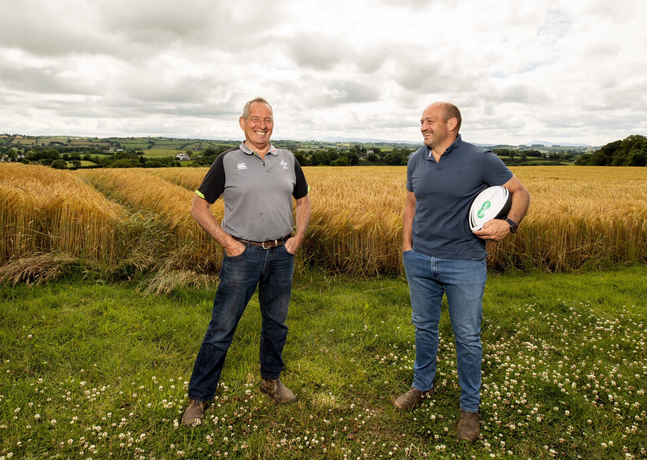 Rory Best with his father, John (left). Image source: INPHO/James Crombie