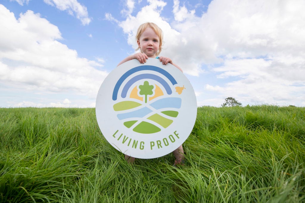 Fiadh Barron (2) in her parents' field in Tullerstown, Co Wexford. Image source:  Finbarr O’Rourke