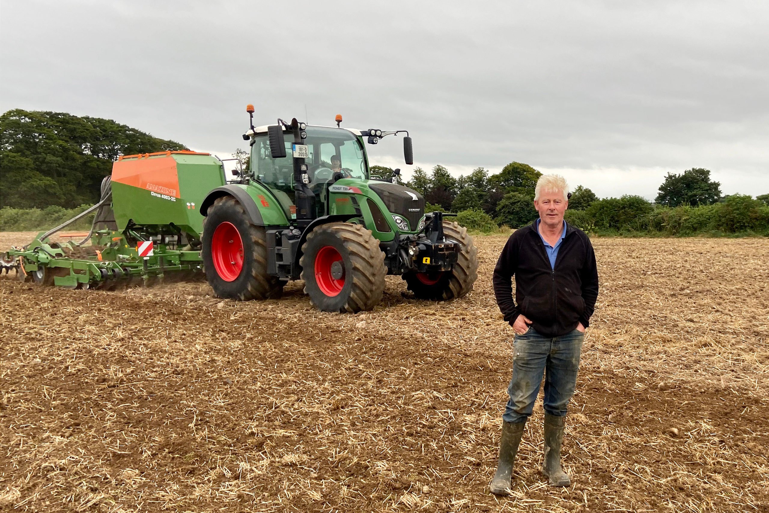 James Cleary with Amazone Cirrus combination drill