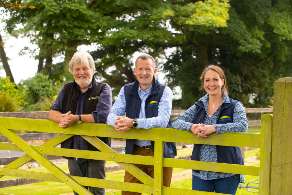 Pictured at the launch of Dawn Meats’ sustainability report at Power’s farm in Glennaphuca, Co. Waterford are John Power and Niall Browne and Gill Higgins of Dawn Meats. A supplier to Dawn Meats for over 30 years, the Power's farm is a model for a sustainable beef enterprise utilising a defined cattle health programme and optimal use of pastures. Image: Brownes Photography