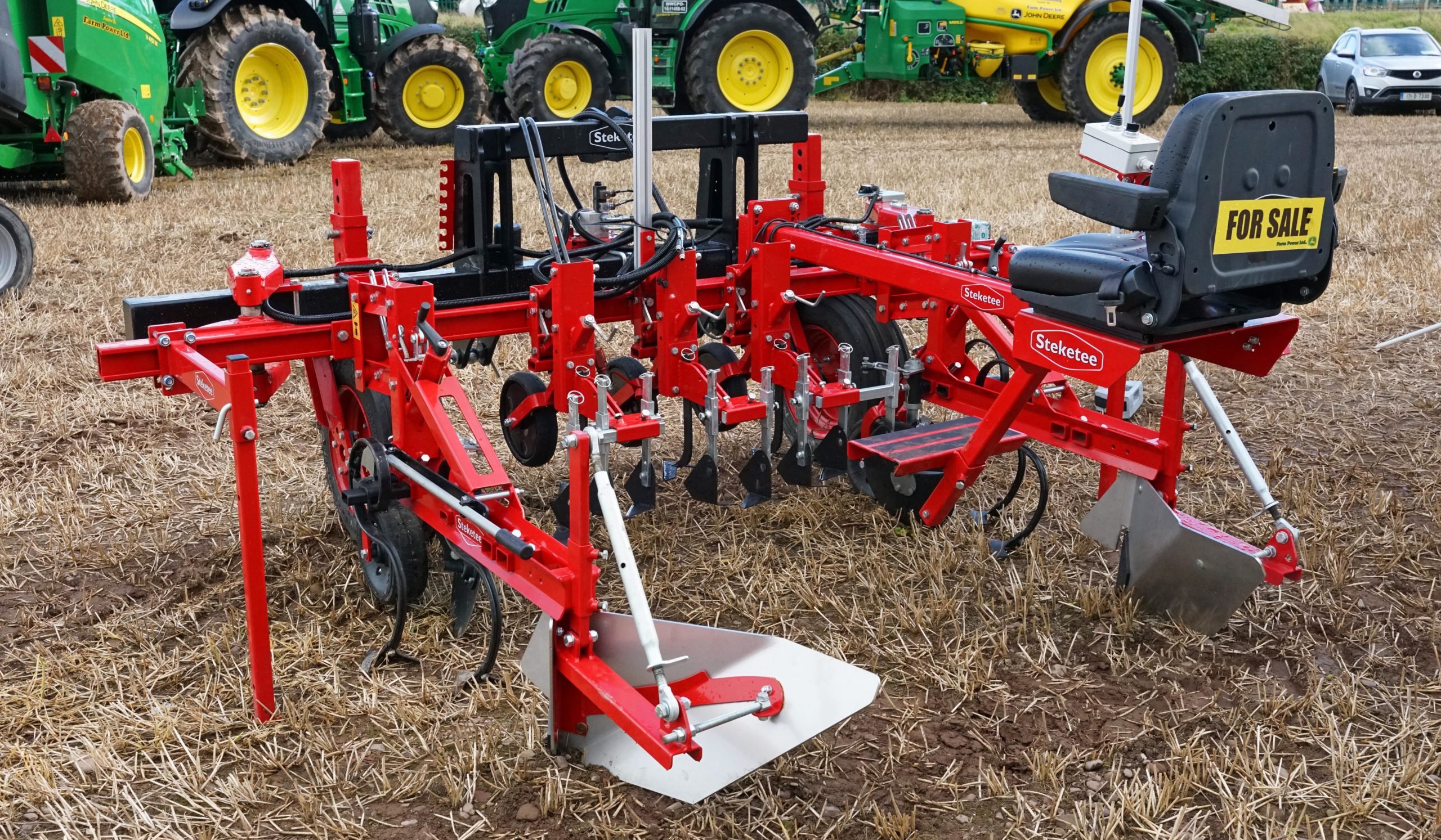 The basic Dutch built Steketee inter-row weeder is already operating in Ireland