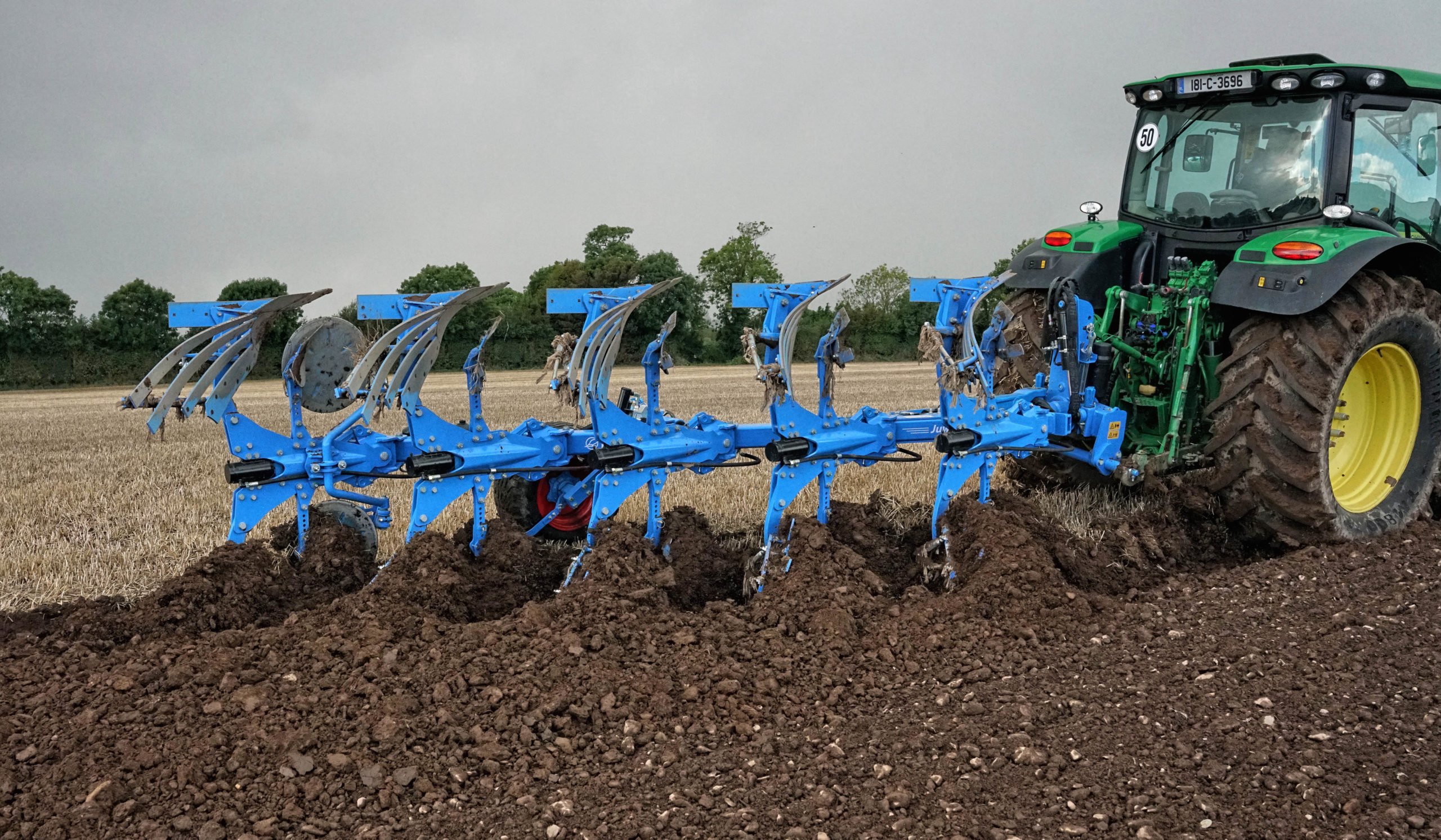 The five-furrow Titan plough featured Lemken's latest reset system