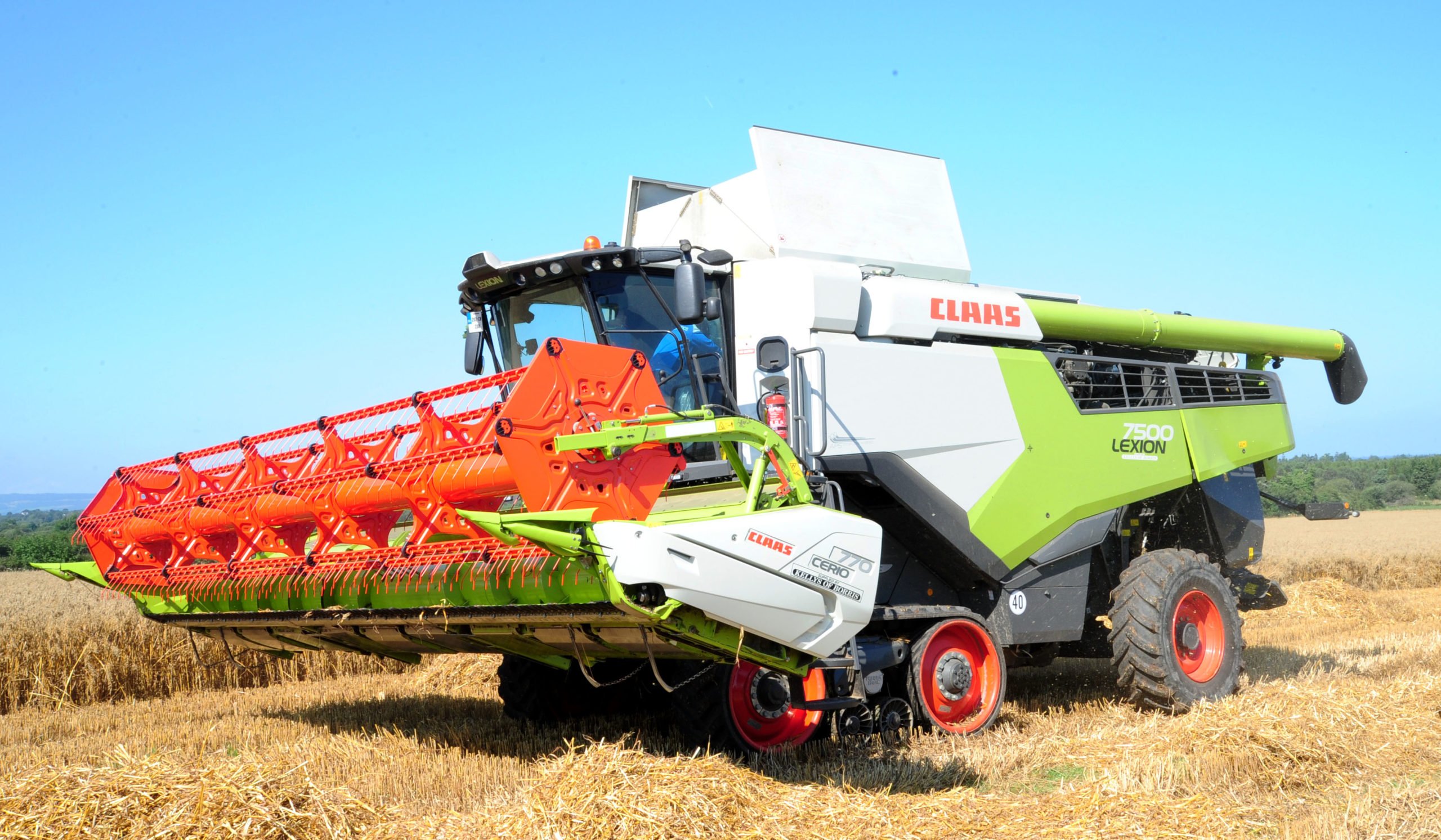 Combine harvester sales totalled 57 units up until the end of August