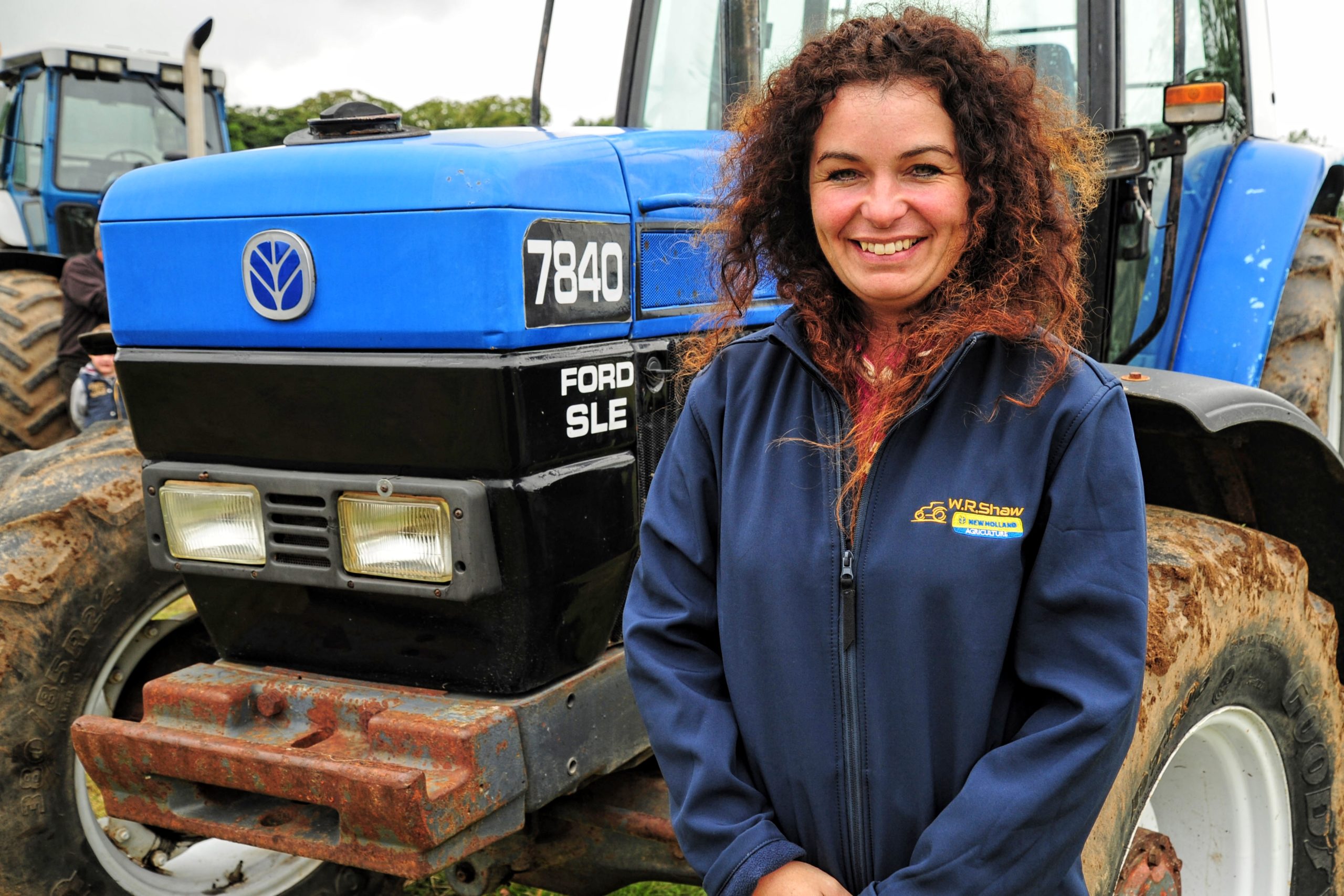 This 100hp 7840 bears a New Holland badge with the word Ford written on the side. Its driver on the day was Kate Kendall,  partner of its owner, James Byrne