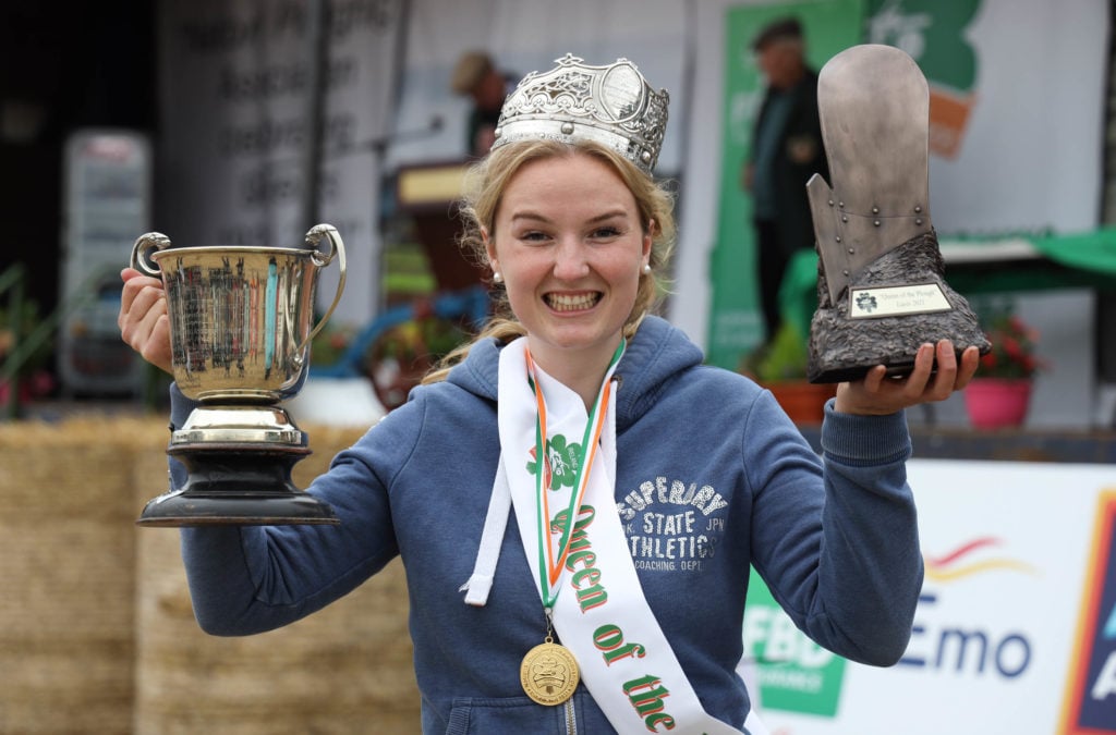 2021 Queen of the Plough Siobhan Dermody, Kilkenny who retained her title won in 2019 by winning the Farmerette class at the National Ploughing Championships in Ratheniska, Co. Laois. Image: Alf Harvey