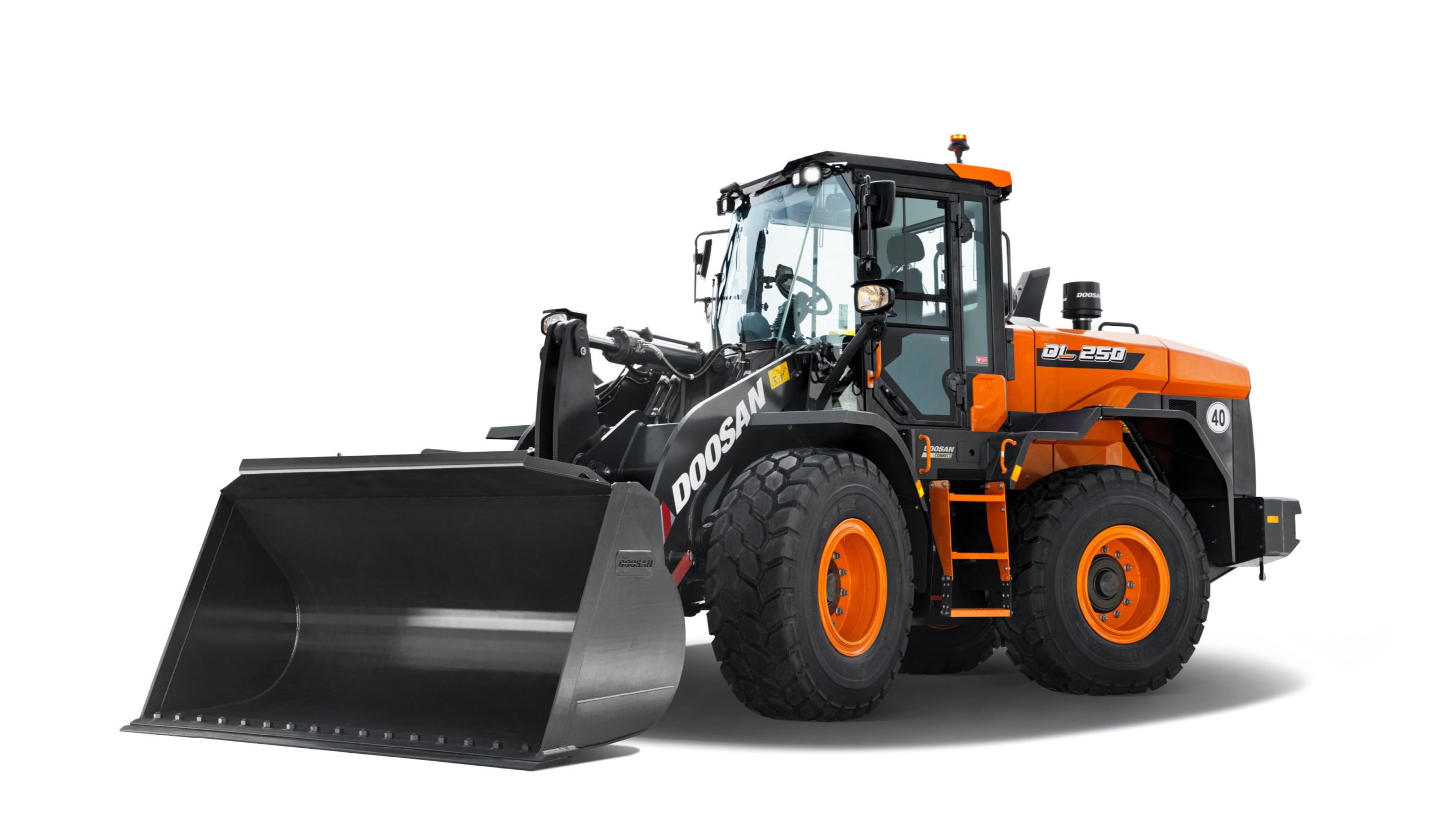 The smallest of the new DL-7 range is powered by Perkins engine rather than one from the Doosan stable