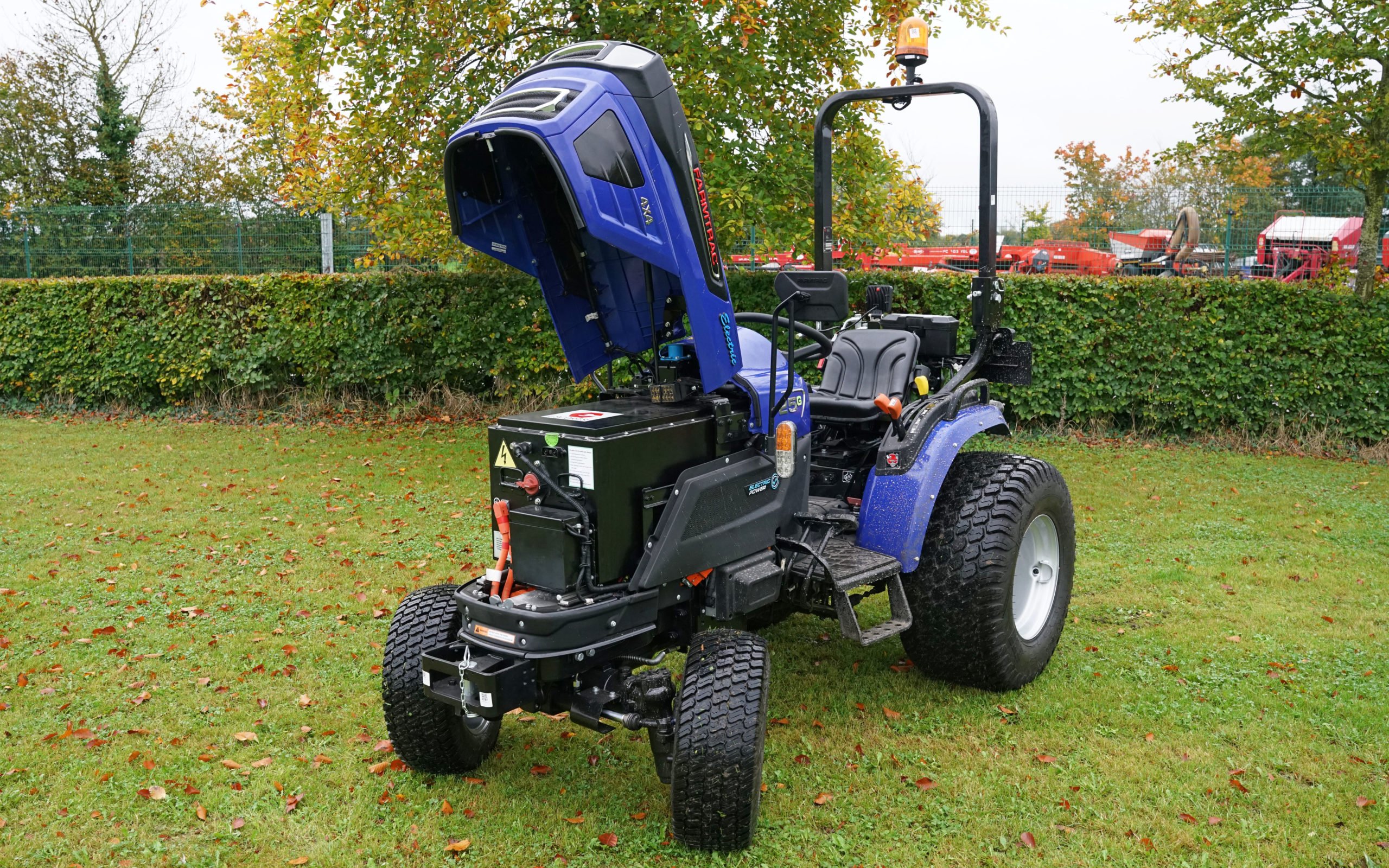 The Farmtrac electric uses a Chinese sourced li-ion battery pack
