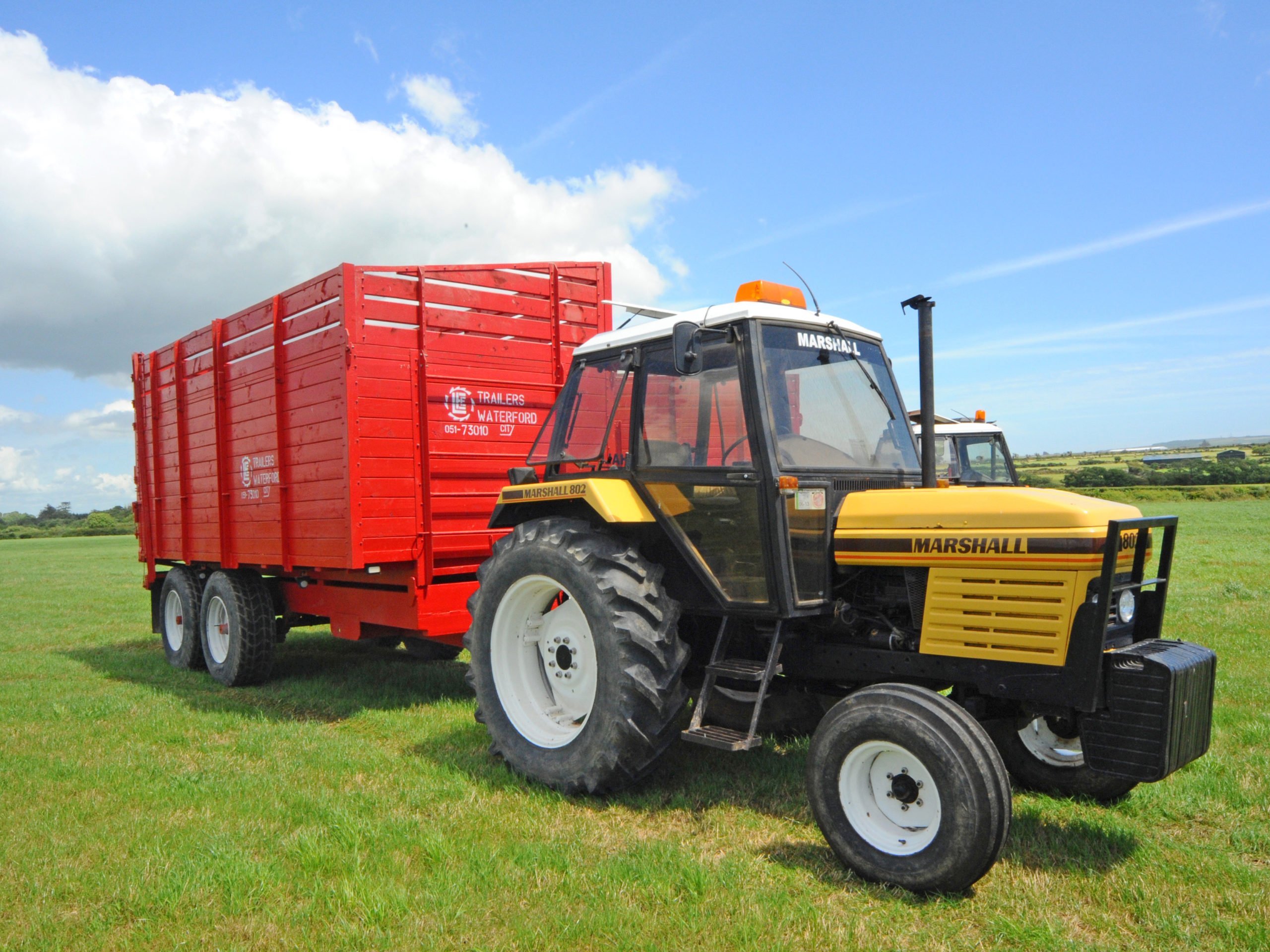 Marshall 802 now preserved by the Cheasty brothers in Co Waterford. The Lee trailer was locally made in Waterford city