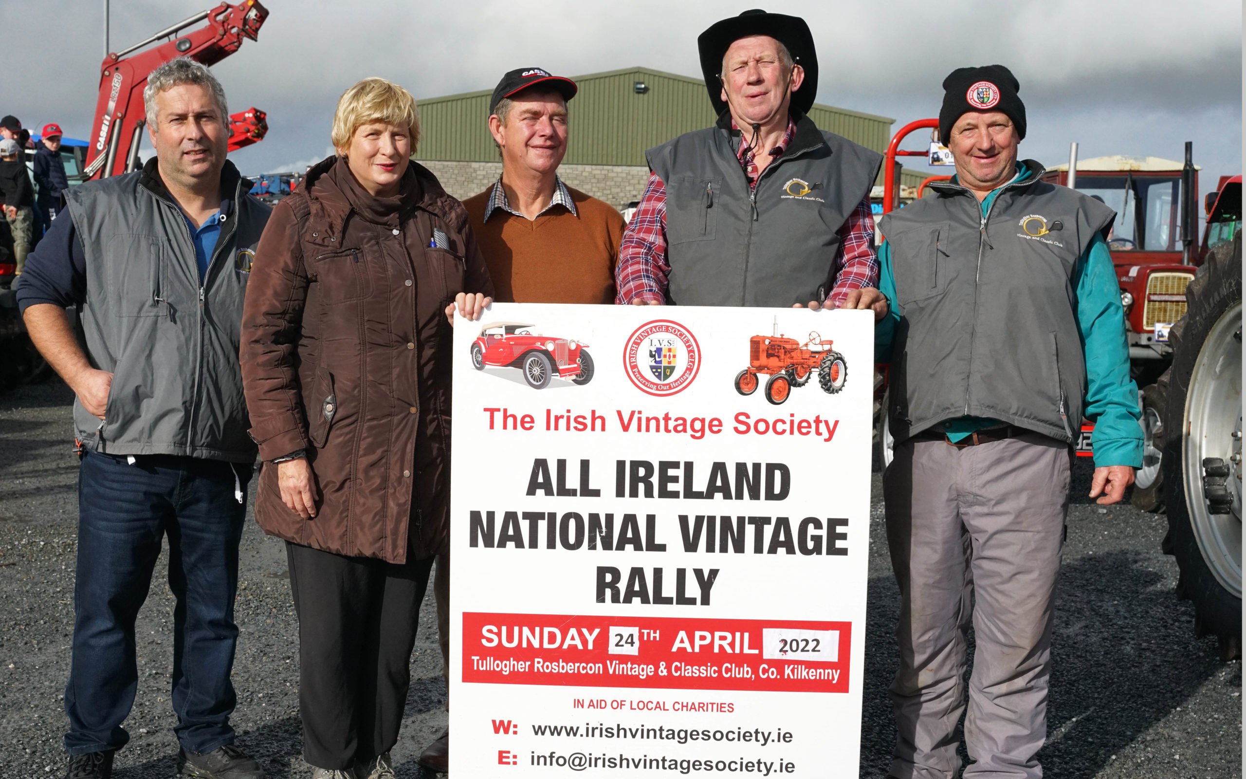 The Tullogher and Rosbercon Vintage Club will be playing host to the All Ireland Vintage Rally in 2022 at New Ross. L-r: David Makey; Fidelis Doherty; Richie Forristal; Phil Morrissey; Bob Saunders.
