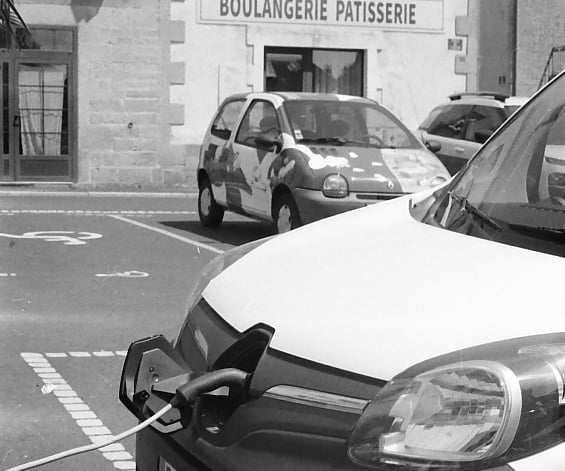It may appear that rural France is well served by charging points but this cable was roughly wired into an old wall-mounted transformer