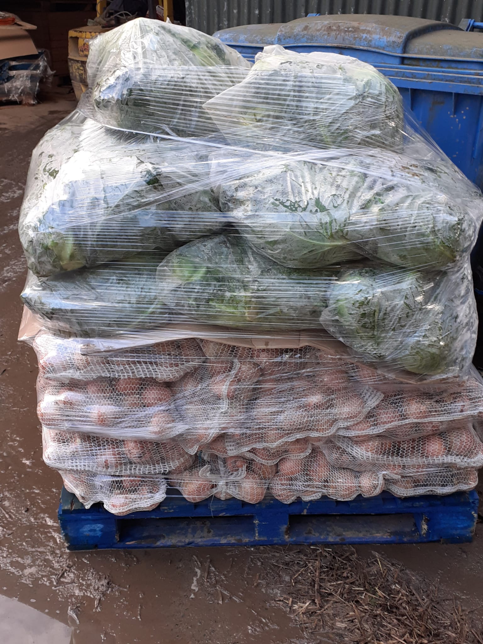 Fresh produce from Feighery's Farm packaged up and ready to go