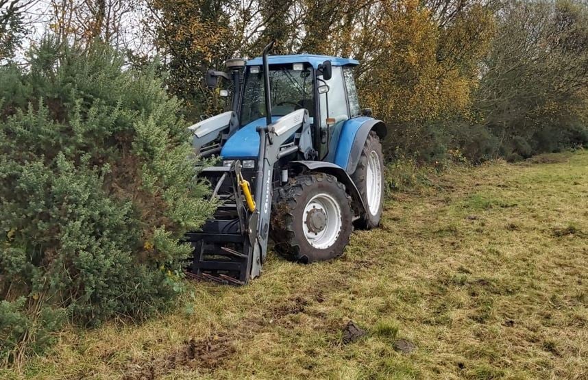 The site where the tractor was abandoned and discovered