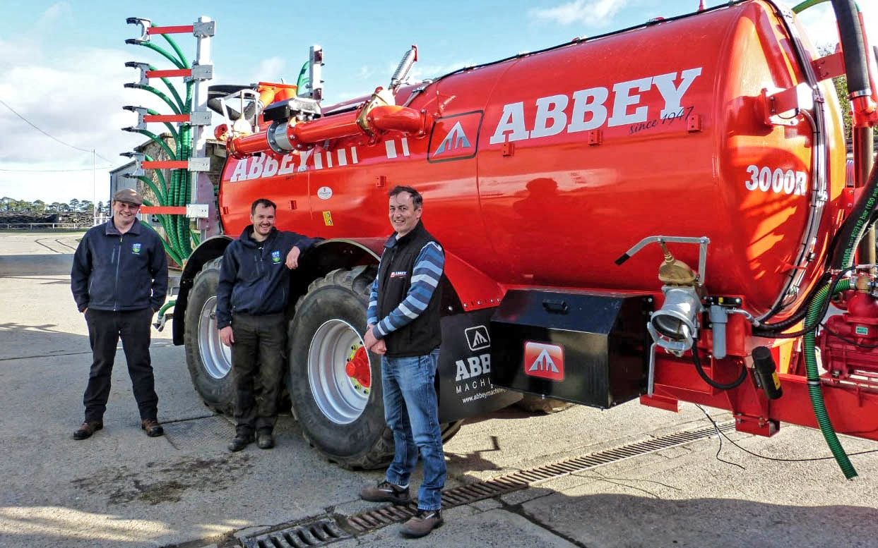 UCD Lyons Farm manager Eddie Jordan, machinery manager Ian Fleming and Abbey Machinery head of innovation, Francis Merrigan.
