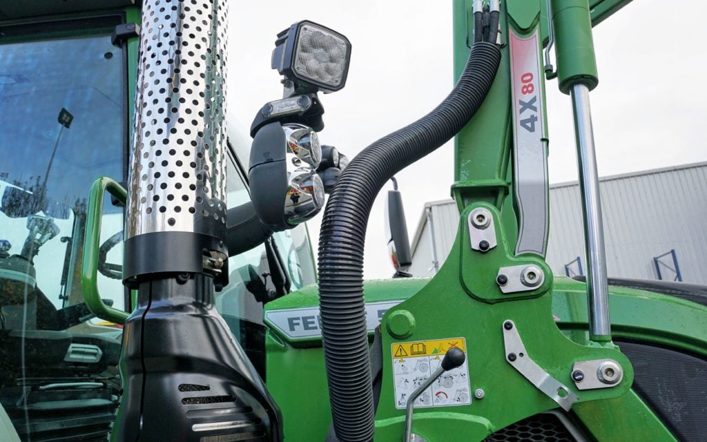 The extent of the design work which goes into modern tractors is evident even on the surface. This Fendt 500 series Vario was seen at Atkins of Birr, Co. Offaly