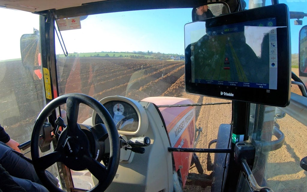 Auto-steering allows for perfect matching ridges when preparing beds