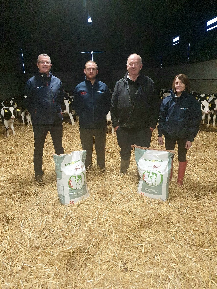 L-R: Mattie Kennedy Liffey Mills pictured with customers Enda, Mick and Geraldine O’Dea