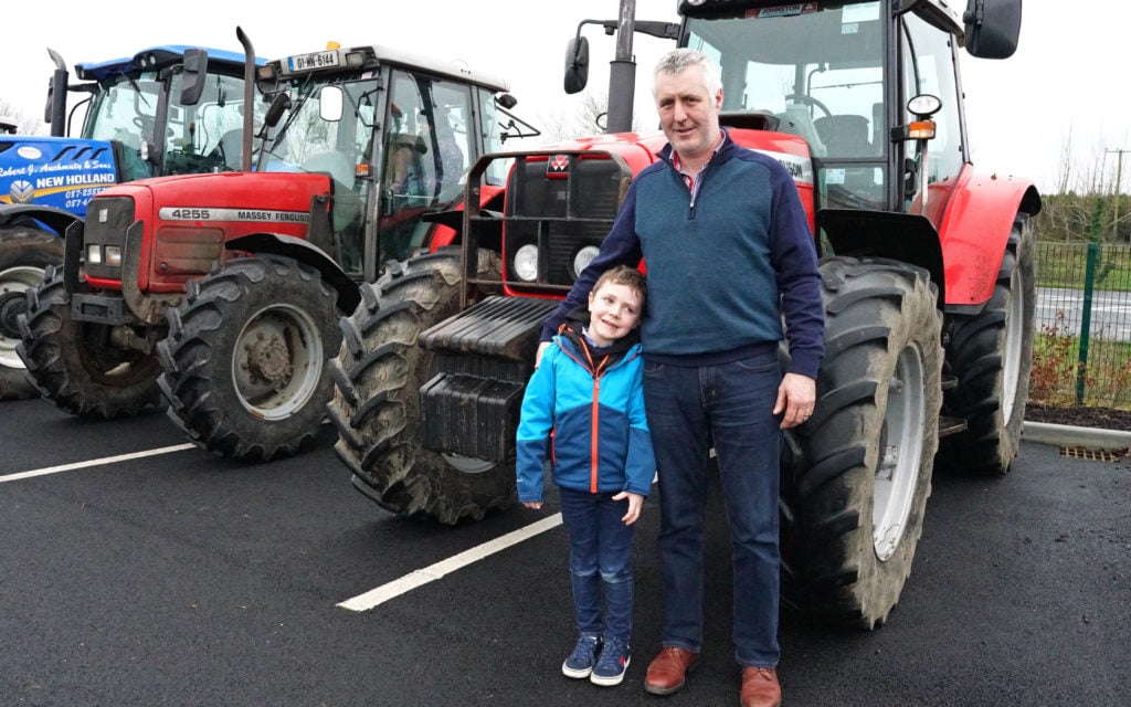 Brian Claffey brought his son, Dan, along to for the trip