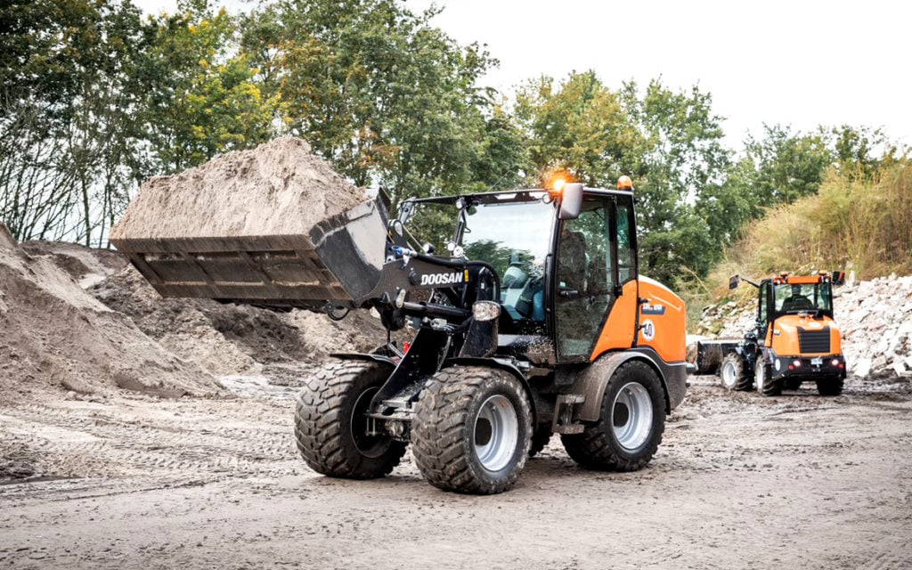 The new Doosan-branded models will complement the company's larger loaders
