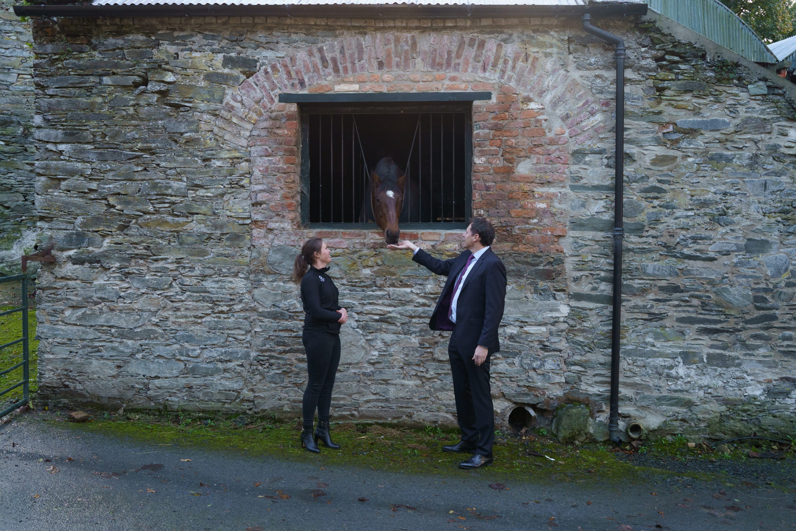 Minister McConalogue with Amelia McFarland of Dunmore Gardens